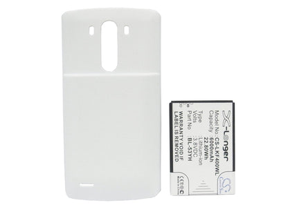 Replacement Battery for LG  D830 – Mobile, SmartPhone – 6000mAh / 22.80Wh / 3.8V
