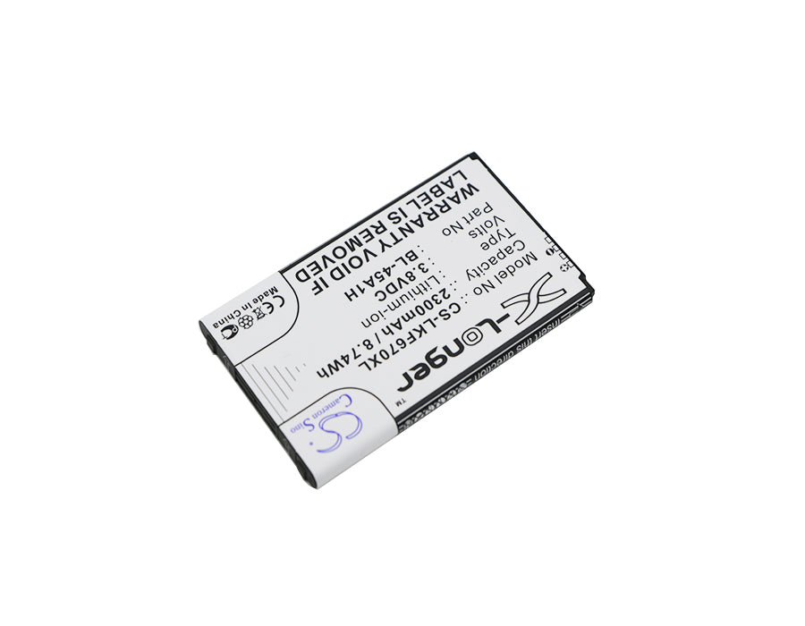 Replacement Battery for LG  F670 – Mobile, SmartPhone – 2300mAh / 8.74Wh / 3.8V