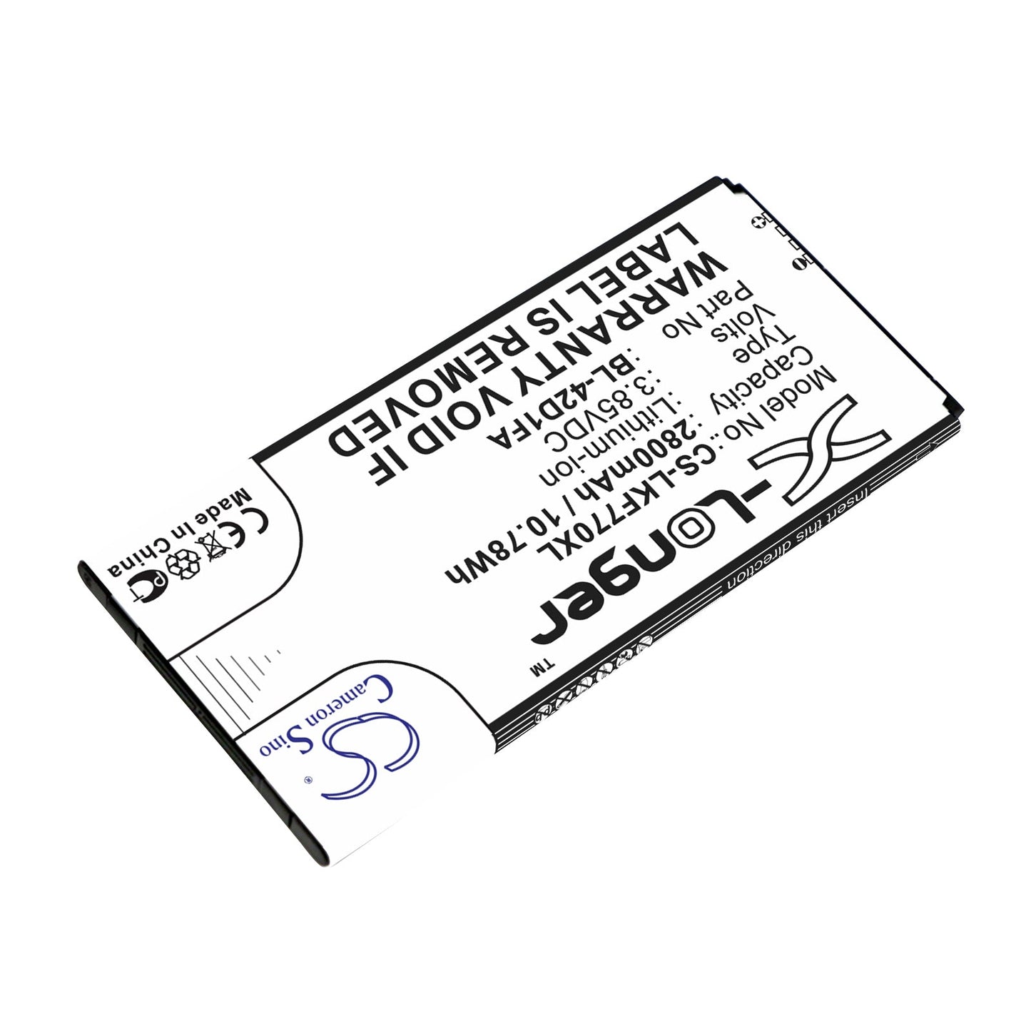 Replacement Battery for LG  F770S – Mobile, SmartPhone – 2800mAh / 10.78Wh / 3.85V