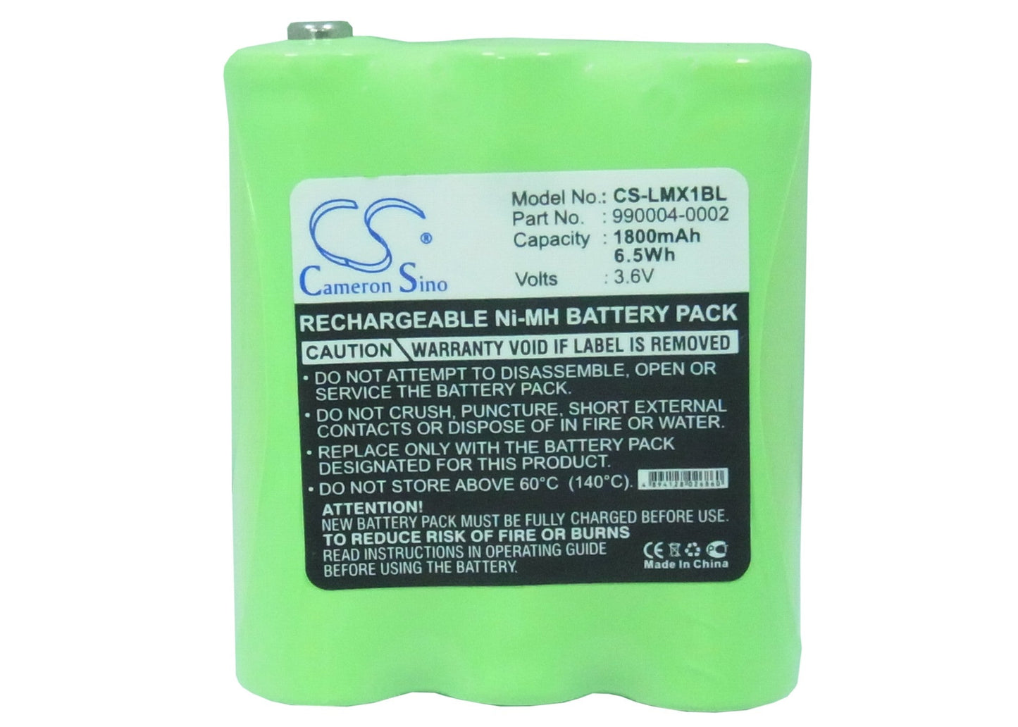 Replacement Battery for Datalogic  5-2043 – Two-Way Radio – 1800mAh / 6.48Wh / 3.6V
