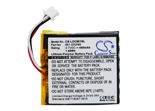 Replacement Battery for Logitech  981-000068 – Wireless Headset – 450mAh / 1.66Wh / 3.7V