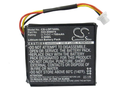 Replacement Battery for Logitech  981-000257 – Wireless Headset – 700mAh / 2.59Wh / 3.7V