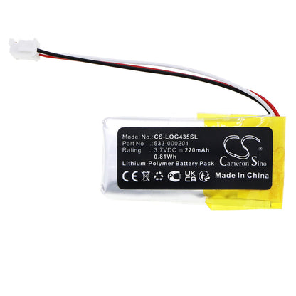 Replacement Battery for Logitech  G435 – Wireless Headset – 220mAh / 0.81Wh / 3.7V