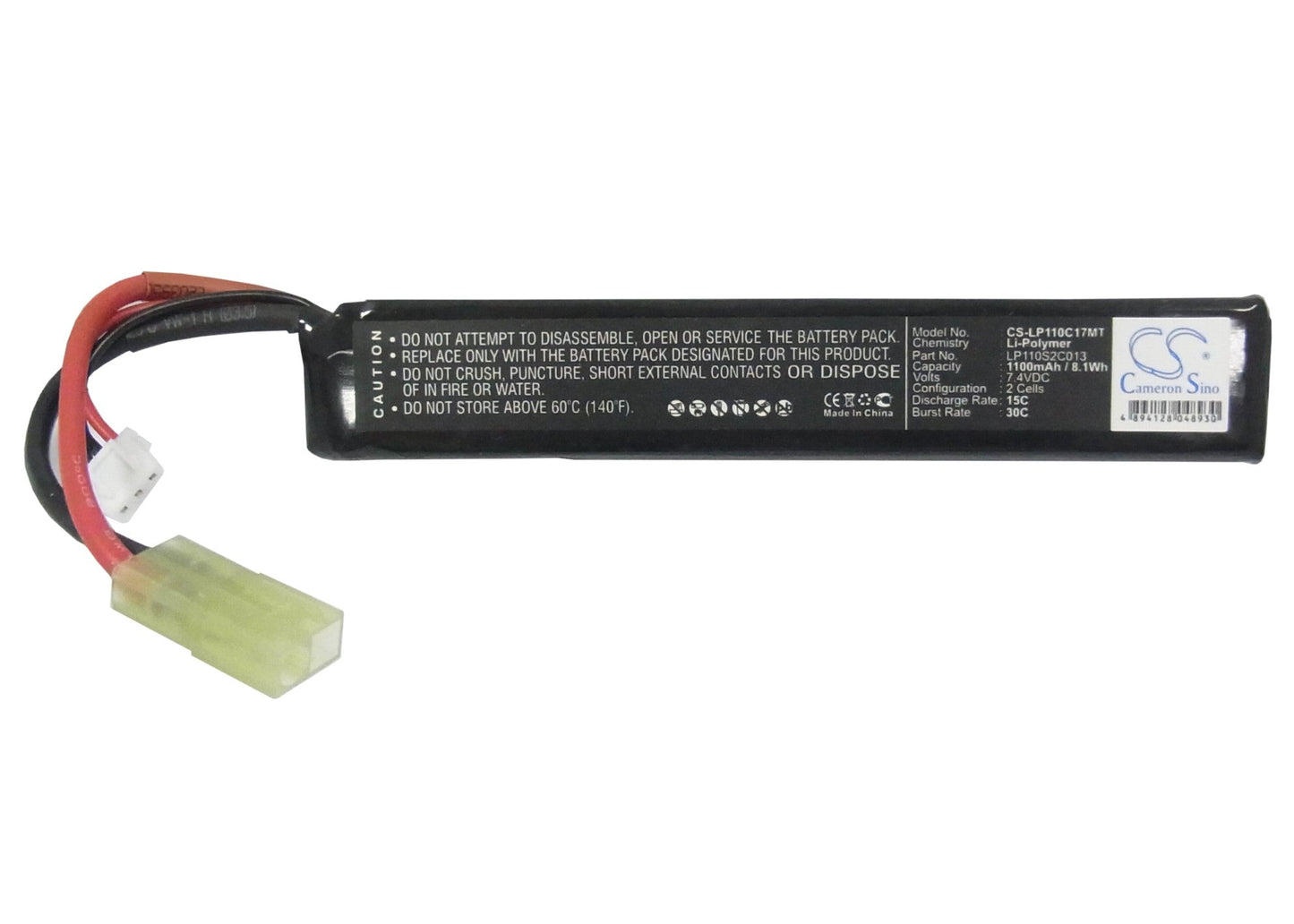 Replacement Battery for Airsoft Guns  CS-LP110C17MT – Airsoft Guns – 1100mAh / 8.14Wh / 7.4V