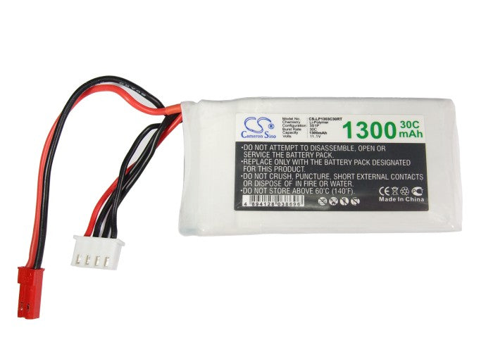 Replacement Battery for RC  CS-LP1303C30RT – Heli/Airplane – 1300mAh / 14.43Wh / 11.1V