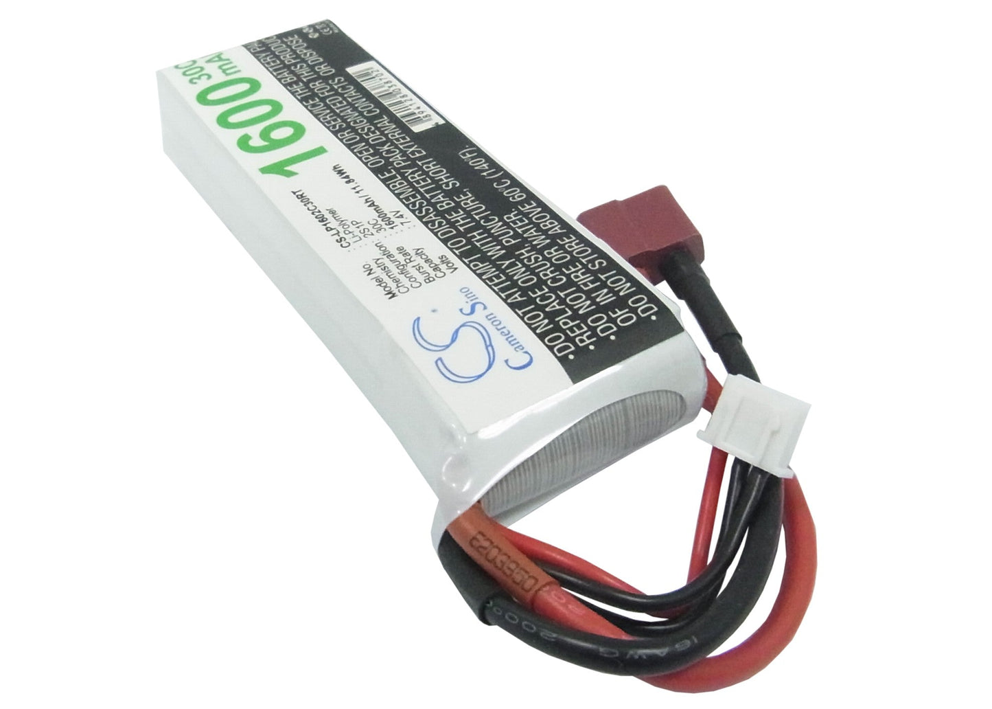 Replacement Battery for RC  CS-LP1602C30RT – Heli/Airplane – 1600mAh / 11.84Wh / 7.4V