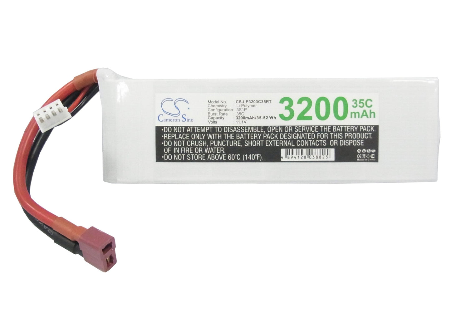 Replacement Battery for RC  CS-LP3203C35RT – Heli/Airplane – 3200mAh / 35.52Wh / 11.1V