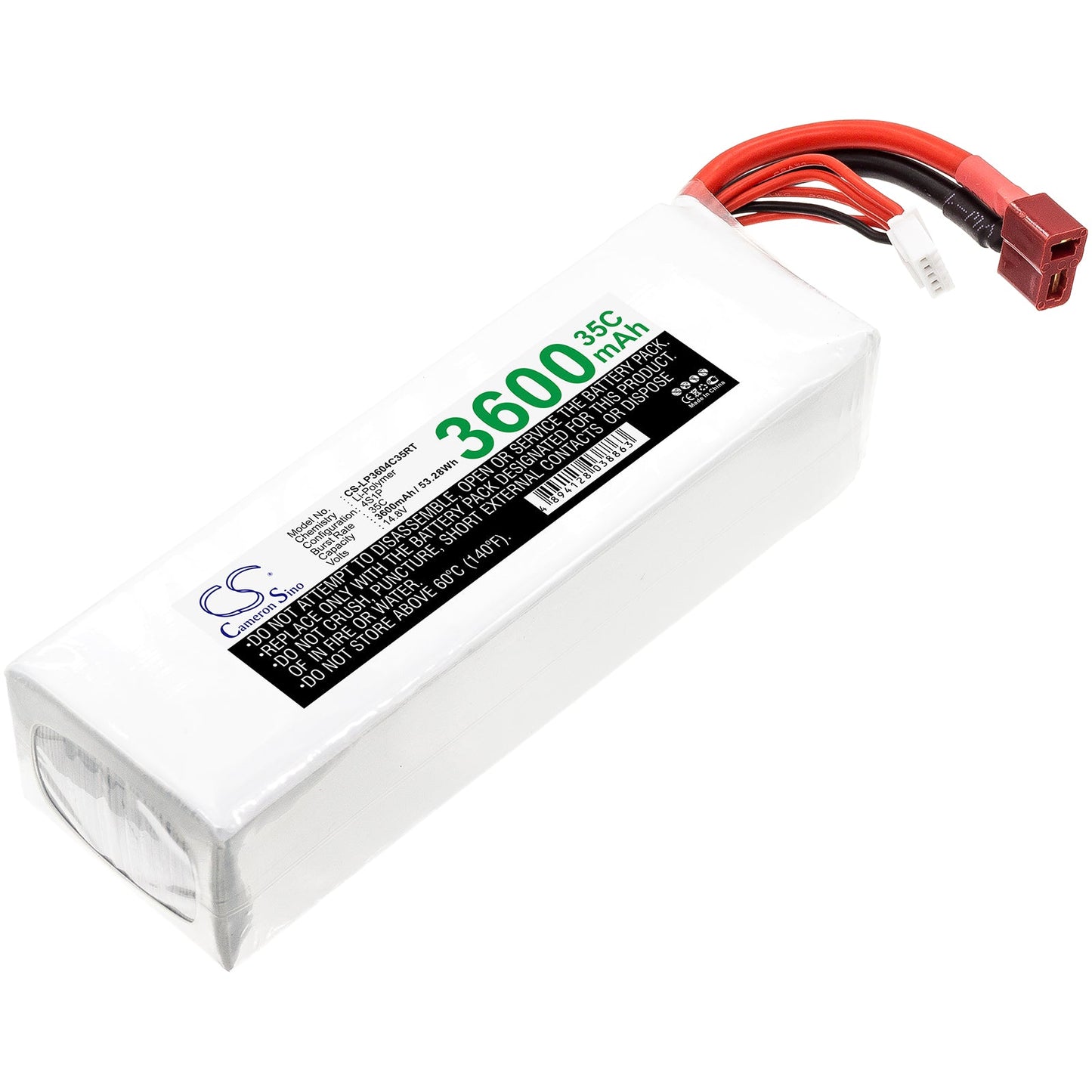 Replacement Battery for RC  CS-LP3604C35RT – Cars – 3600mAh / 53.28Wh / 14.8V