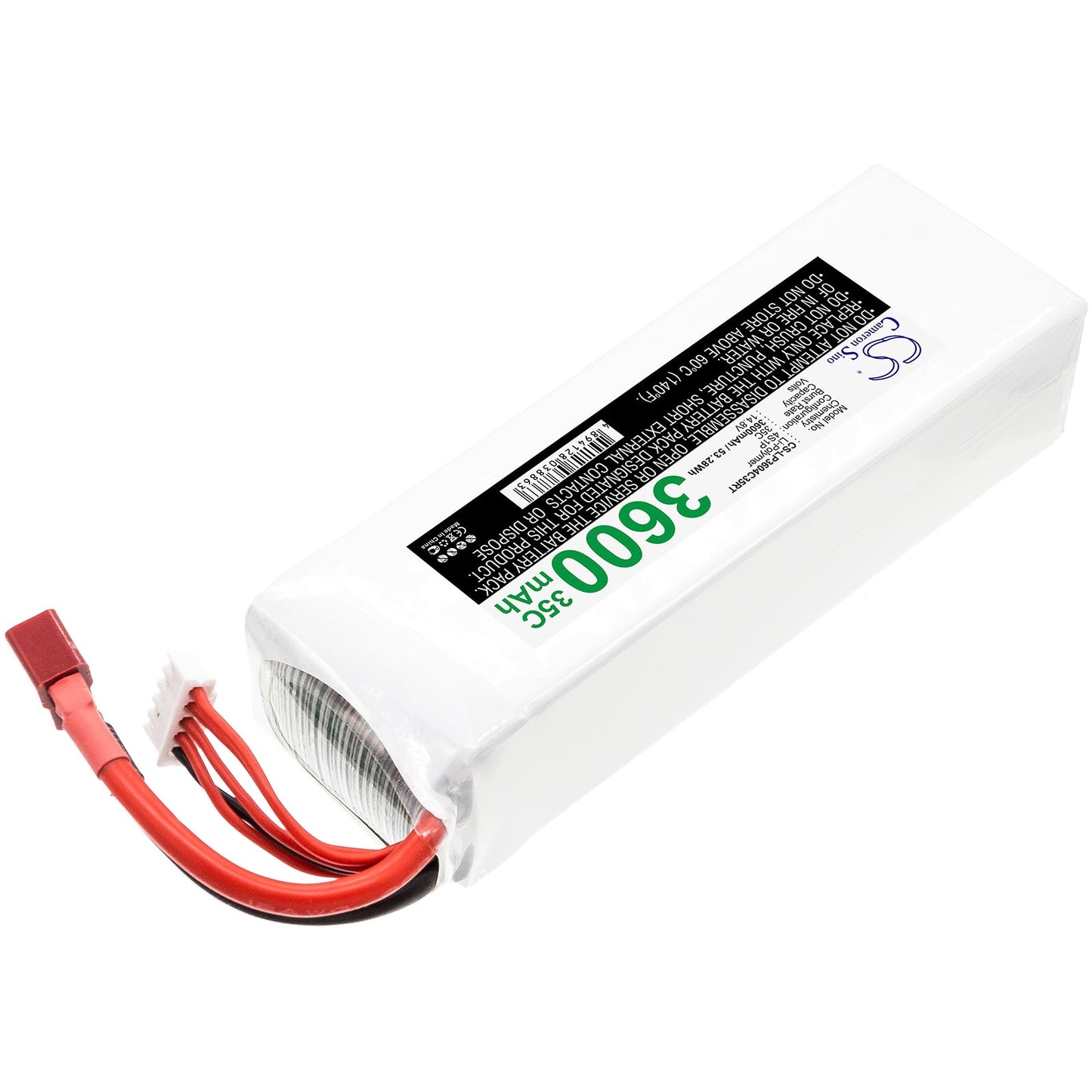 Replacement Battery for RC  CS-LP3604C35RT – Heli/Airplane – 3600mAh / 53.28Wh / 14.8V