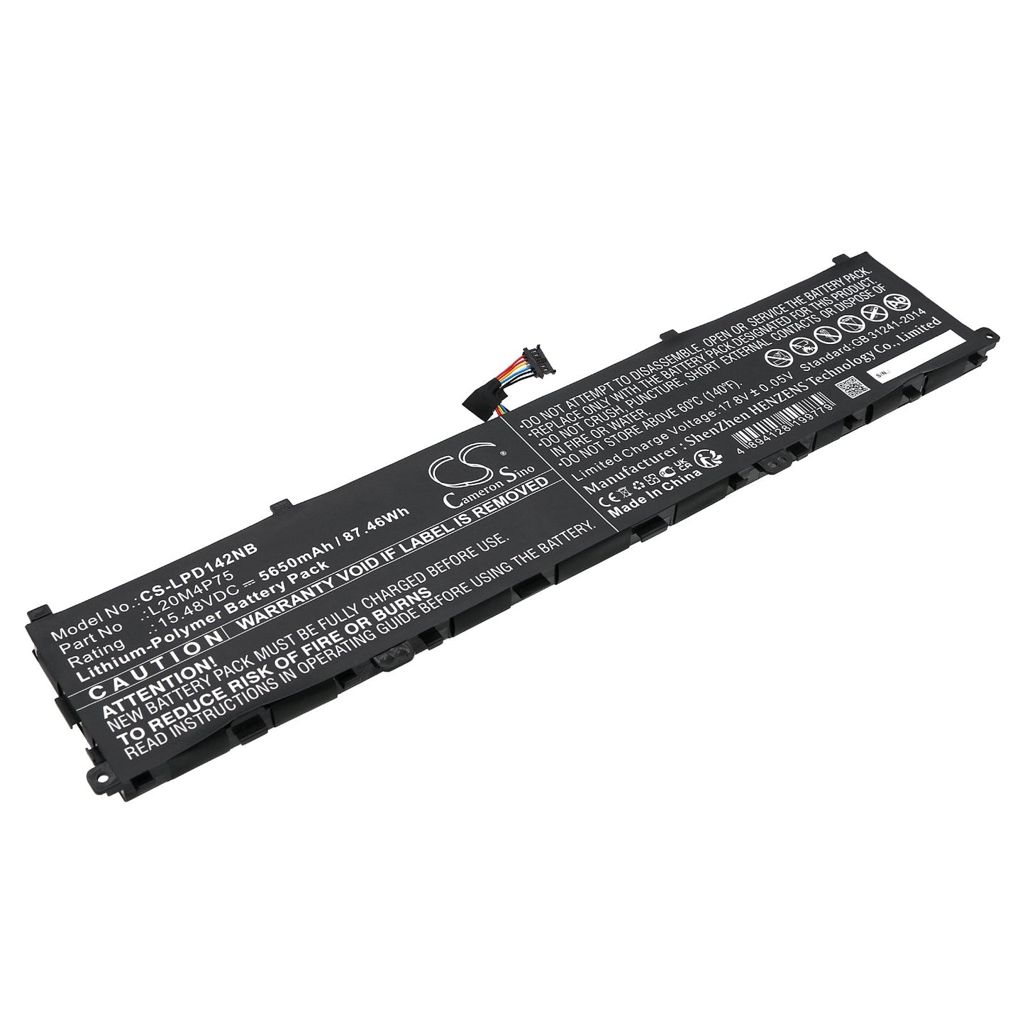 Replacement Battery for Lenovo  ThinkPad P1 Gen 4 20Y30002IX – Notebook, Laptop – 5650mAh / 87.46Wh / 15.48V