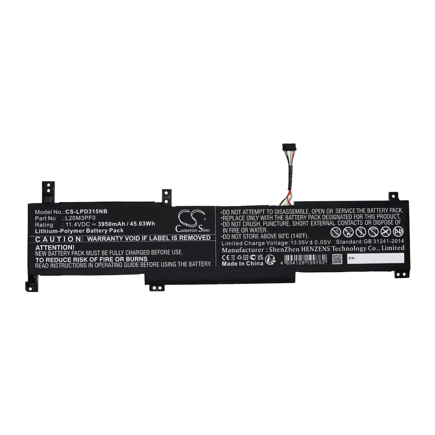 Replacement Battery for Lenovo  IdeaPad 3 14ITL6 82H70048PH – Notebook, Laptop – 3950mAh / 45.03Wh / 11.4V