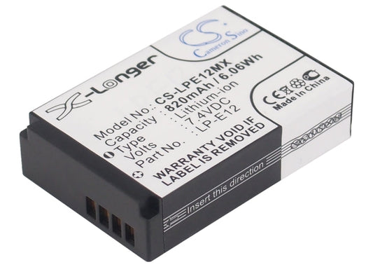 Replacement Battery for Canon  EOS 100D – Camera – 820mAh / 6.07Wh / 7.4V