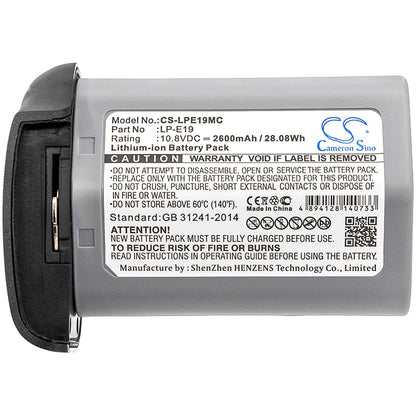 Replacement Battery for Canon  1D Mark 3 – Camera – 2600mAh / 28.08Wh / 10.8V