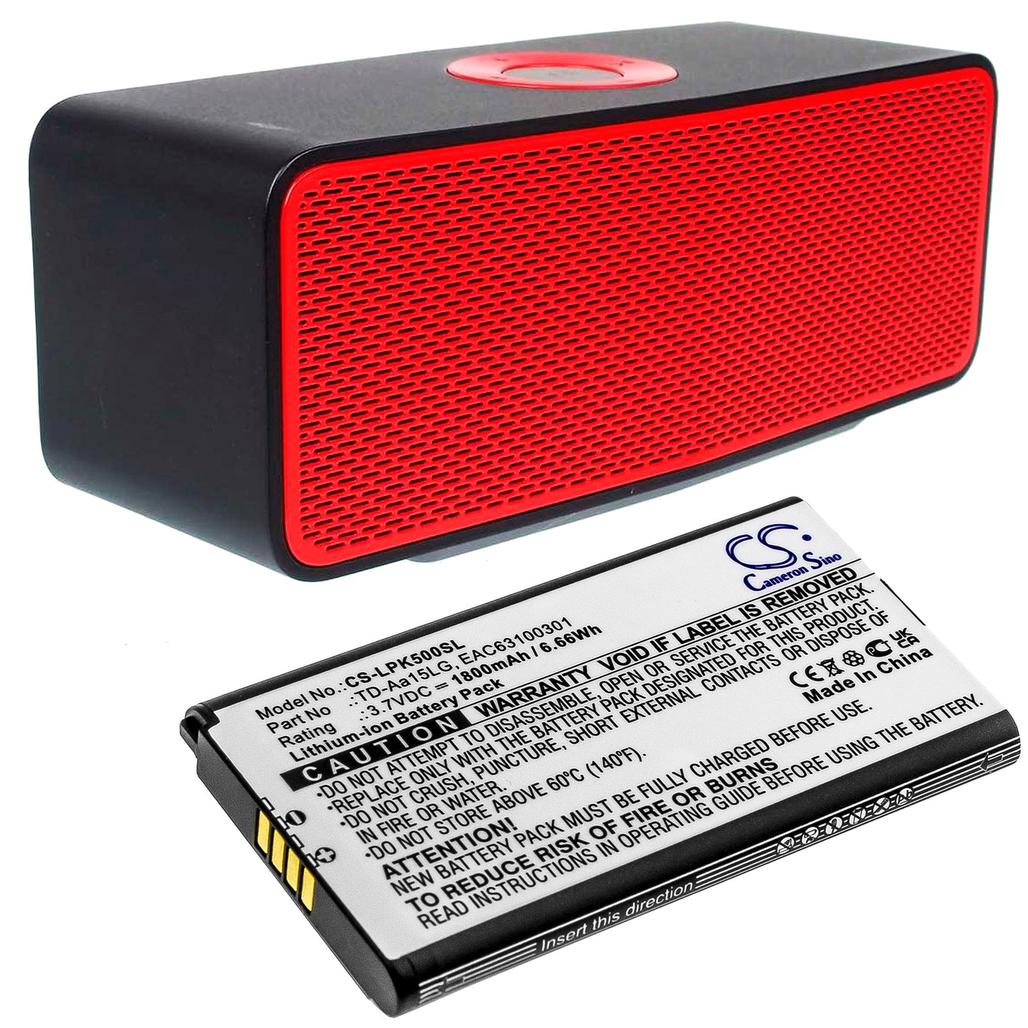 Replacement Battery for LG  Music Flow P5 – 1800mAh / 6.66Wh