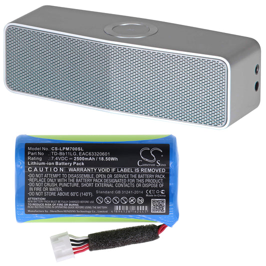 Replacement Battery for LG  Music Flow P7 – 2500mAh / 18.50Wh