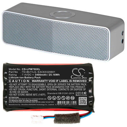 Replacement Battery for LG  Music Flow P7 – 3400mAh / 25.16Wh