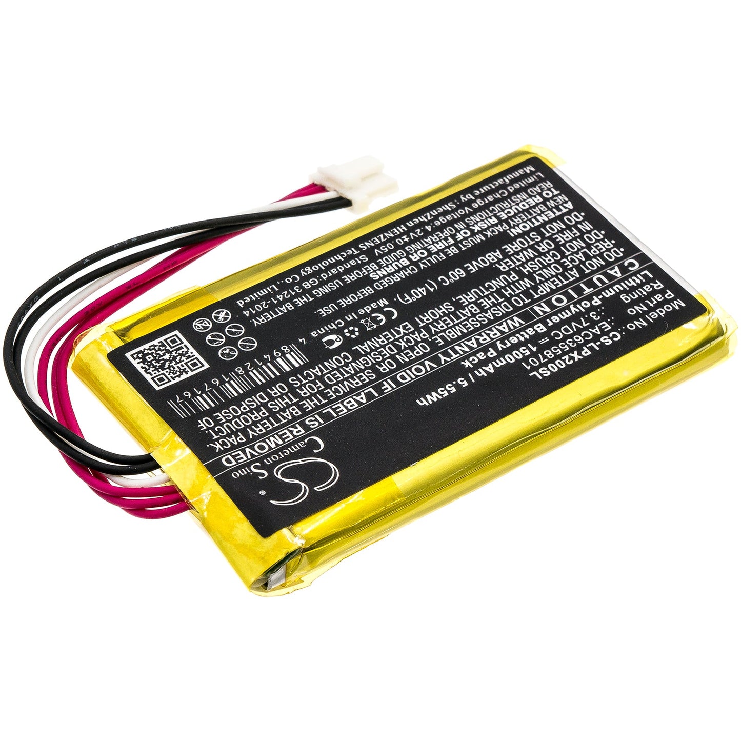 Replacement Battery for LG  PJ3 – Speaker – 1500mAh / 5.55Wh / 3.7V