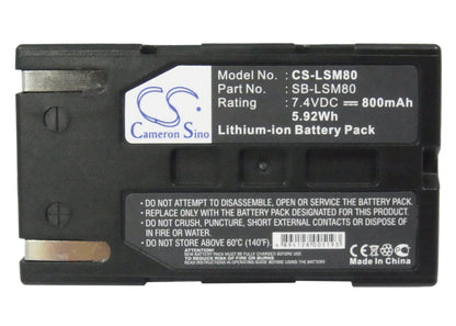 Replacement Battery for Samsung  SC-D173(U) – Camera – 800mAh / 5.92Wh / 7.4V