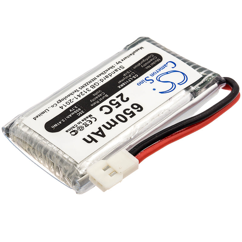 Replacement Battery for Cheerson  CX-30W – Drones – 650mAh / 2.41Wh / 3.7V