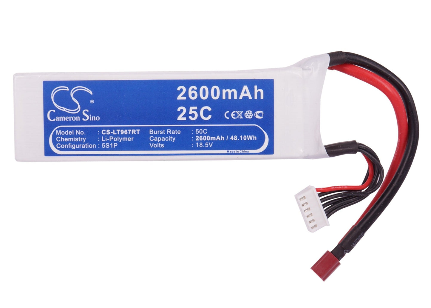 Replacement Battery for RC  CS-LT967RT – Heli/Airplane – 2600mAh / 48.10Wh / 18.5V