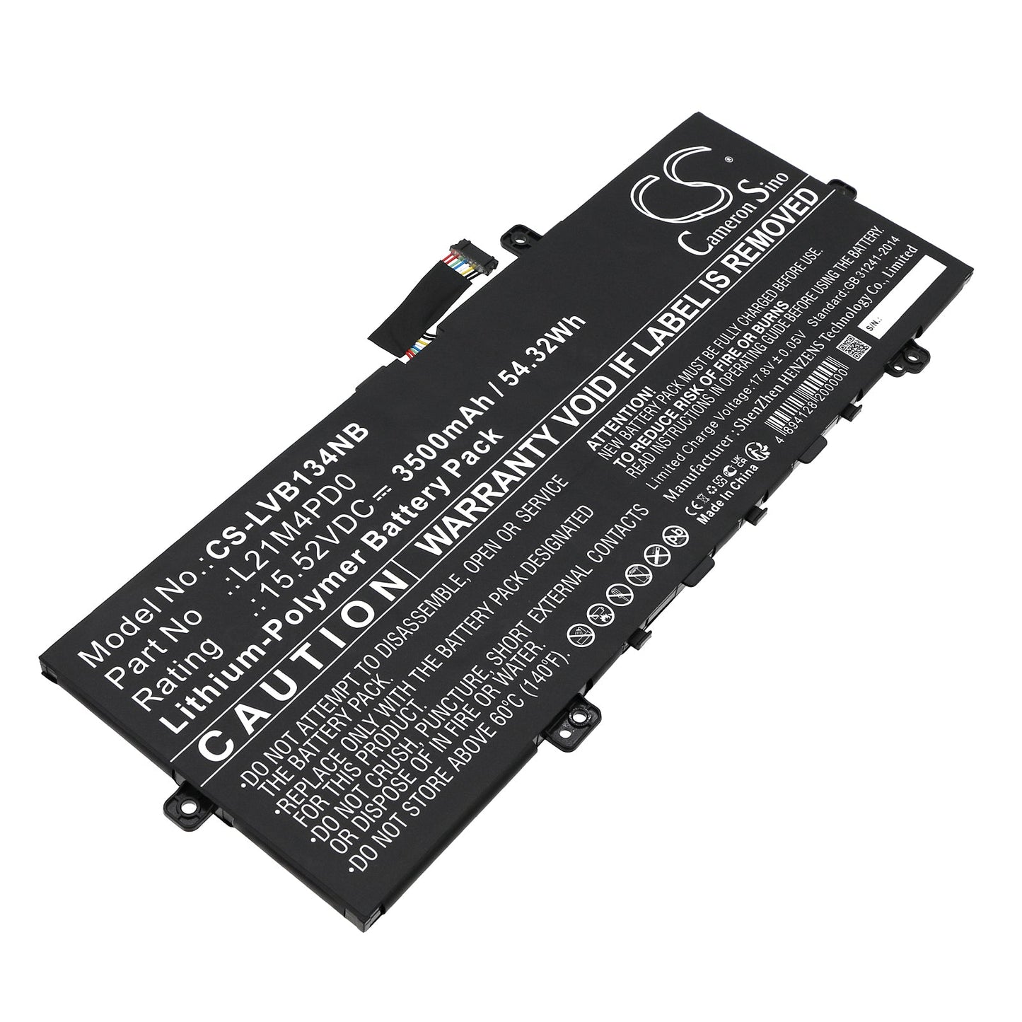 Replacement Battery for Lenovo  ThinkBook 13s G4 ARB 21AS0005P – Notebook, Laptop – 3500mAh / 54.32Wh / 15.52V