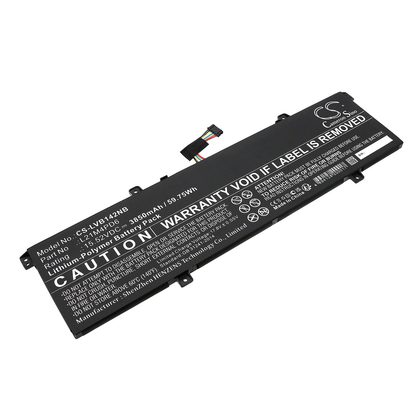 Replacement Battery for Lenovo  ThinkBook 14 G4 ARA 21D00003KR – Notebook, Laptop – 3850mAh / 59.75Wh / 15.52V