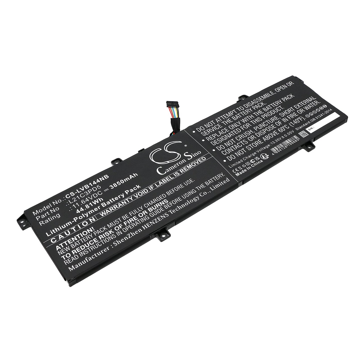 Replacement Battery for Lenovo  ThinkBook 14 G4 IAP 21CX000DAD – Notebook, Laptop – 3850mAh / 44.81Wh / 11.64V