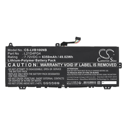 Replacement Battery for Lenovo  ThinkBook 16 G6 IRL-21KH006HUA – Notebook, Laptop – 6350mAh / 49.02Wh / 7.72V