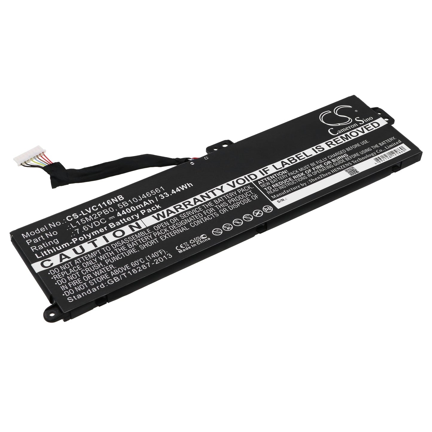 Replacement Battery for Lenovo  100S-11IBY – Notebook, Laptop – 4400mAh / 33.44Wh / 7.6V