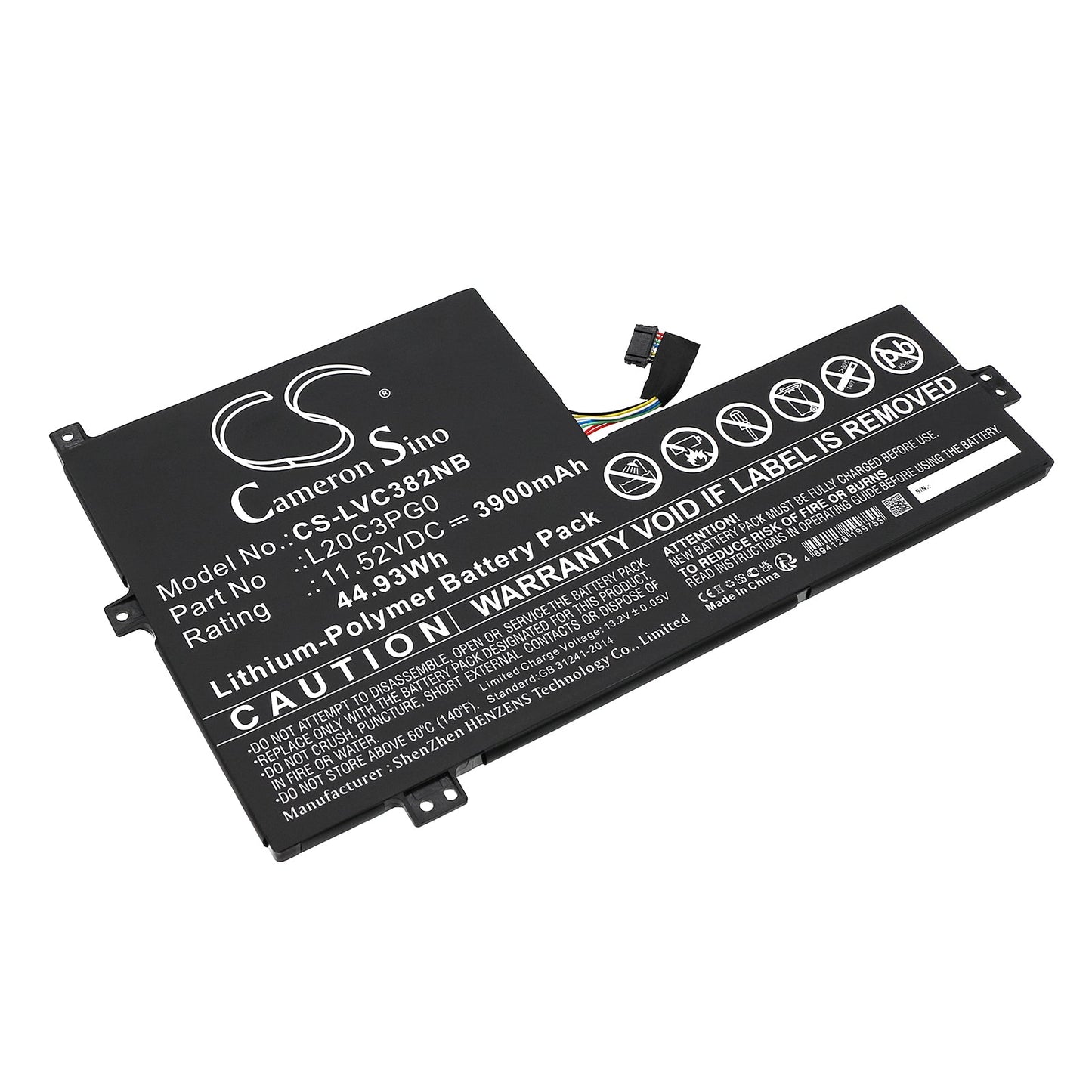 Replacement Battery for Lenovo  100e Chromebook Gen 3 82UY0001 – Notebook, Laptop – 3900mAh / 44.93Wh / 11.52V