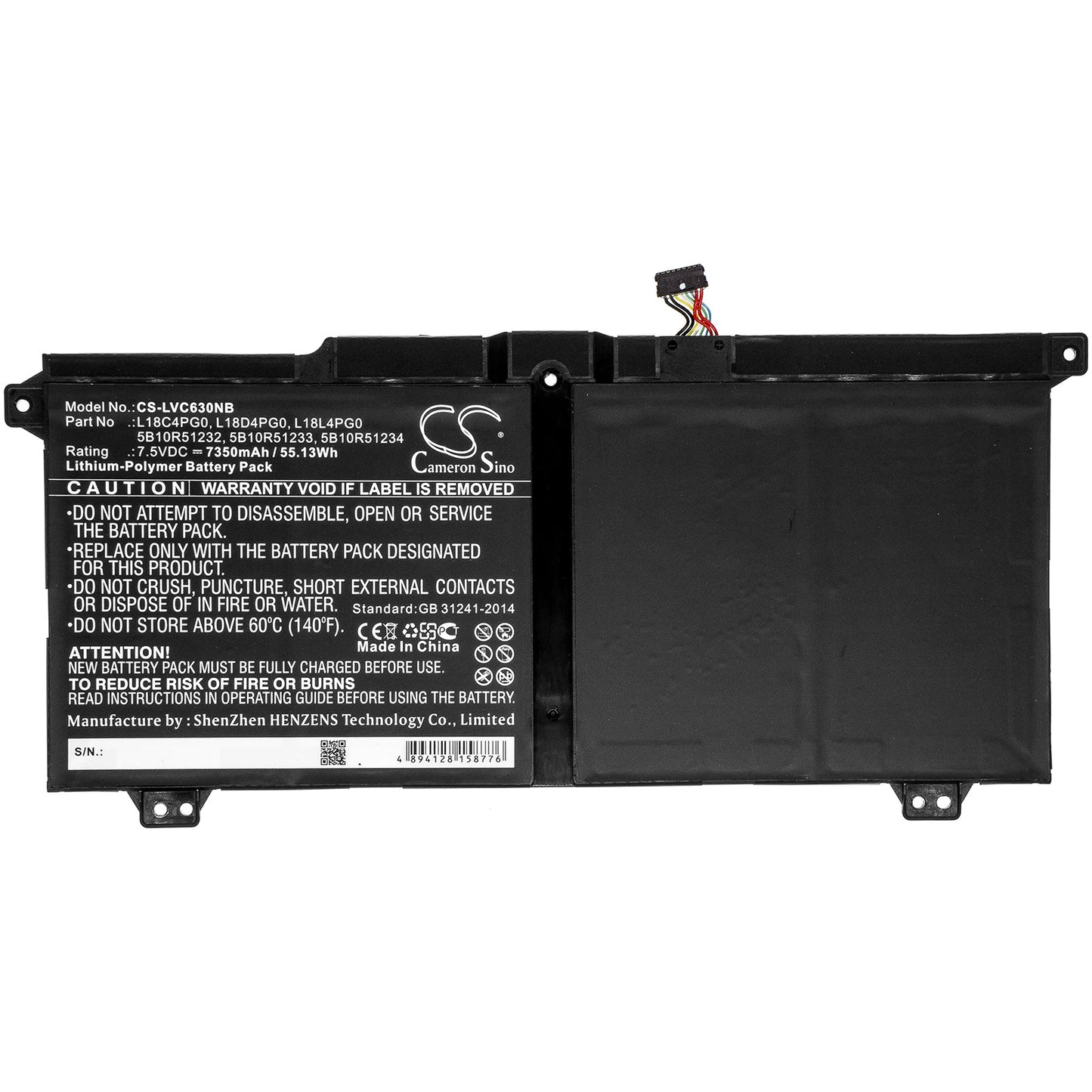 Replacement Battery for Lenovo  Chromebook C340-15 – Notebook, Laptop – 7350mAh / 55.13Wh / 7.5V