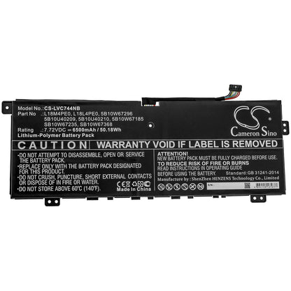 Replacement Battery for Lenovo  Yoga C740 14 – Notebook, Laptop – 6500mAh / 50.18Wh / 7.72V