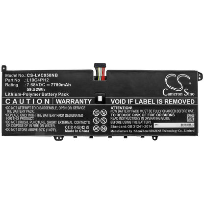 Replacement Battery for Lenovo  Yoga C950 – Notebook, Laptop – 7750mAh / 59.52Wh / 7.68V