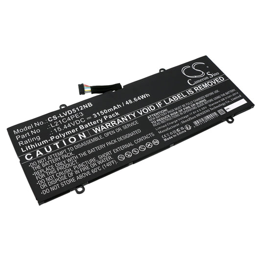 Replacement Battery for Lenovo  IdeaPad Duet 5 12IAU7 82TQ0002 – Notebook, Laptop – 3150mAh / 48.64Wh / 15.44V