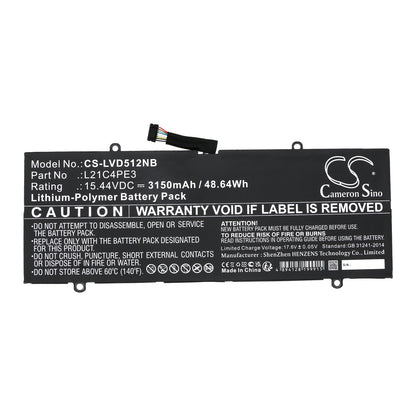 Replacement Battery for Lenovo  IdeaPad Duet 5 12IAU7 82TQ0002 – Notebook, Laptop – 3150mAh / 48.64Wh / 15.44V
