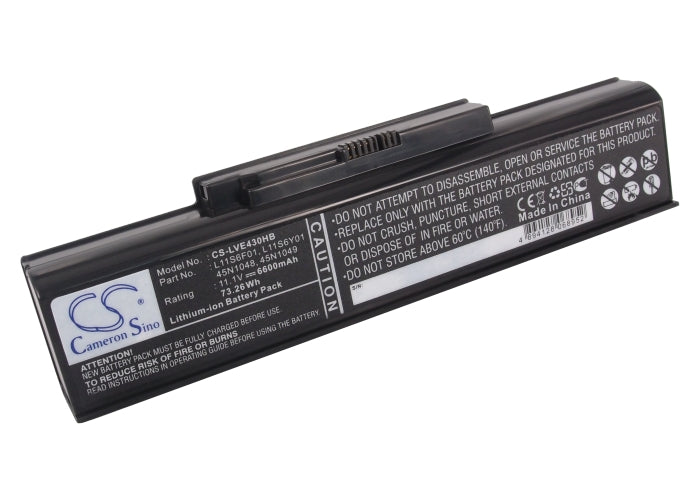 Replacement Battery for Lenovo  ThinkPad Edge E43A – Notebook, Laptop – 6600mAh / 73.26Wh / 11.1V