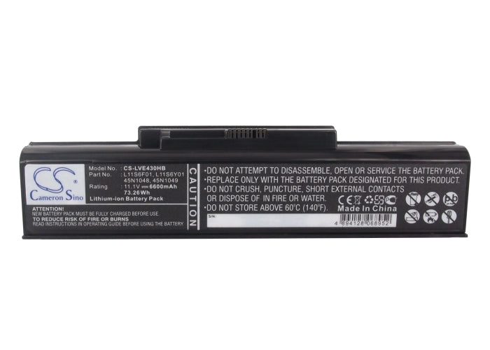 Replacement Battery for Lenovo  ThinkPad Edge E43A – Notebook, Laptop – 6600mAh / 73.26Wh / 11.1V