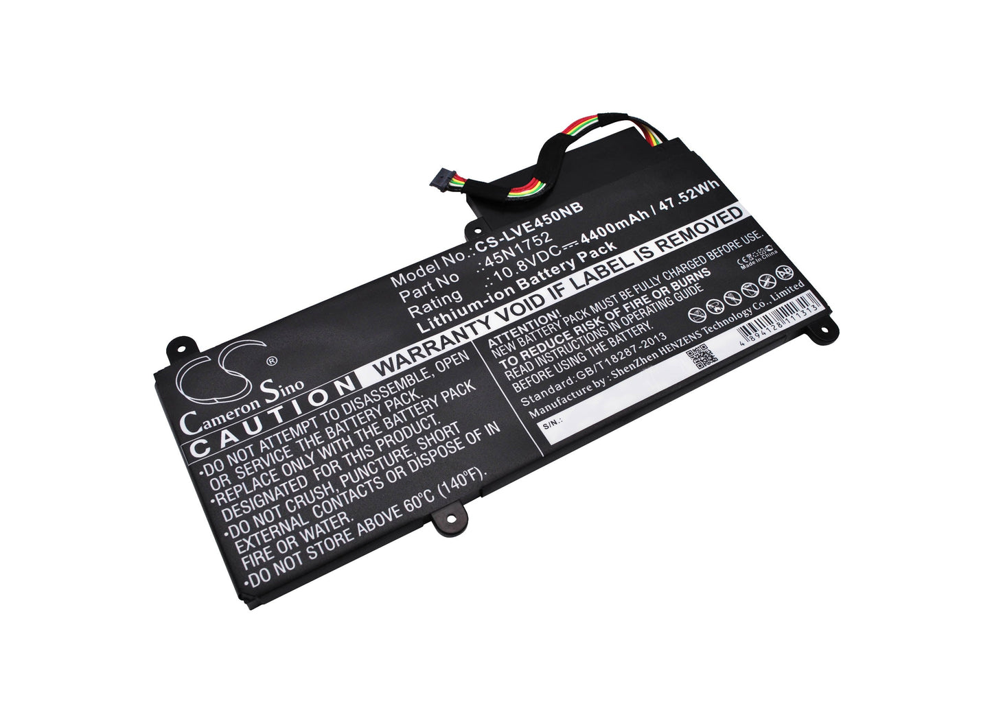 Replacement Battery for Lenovo  ThinkPad E450 – Notebook, Laptop – 4400mAh / 47.52Wh / 10.8V