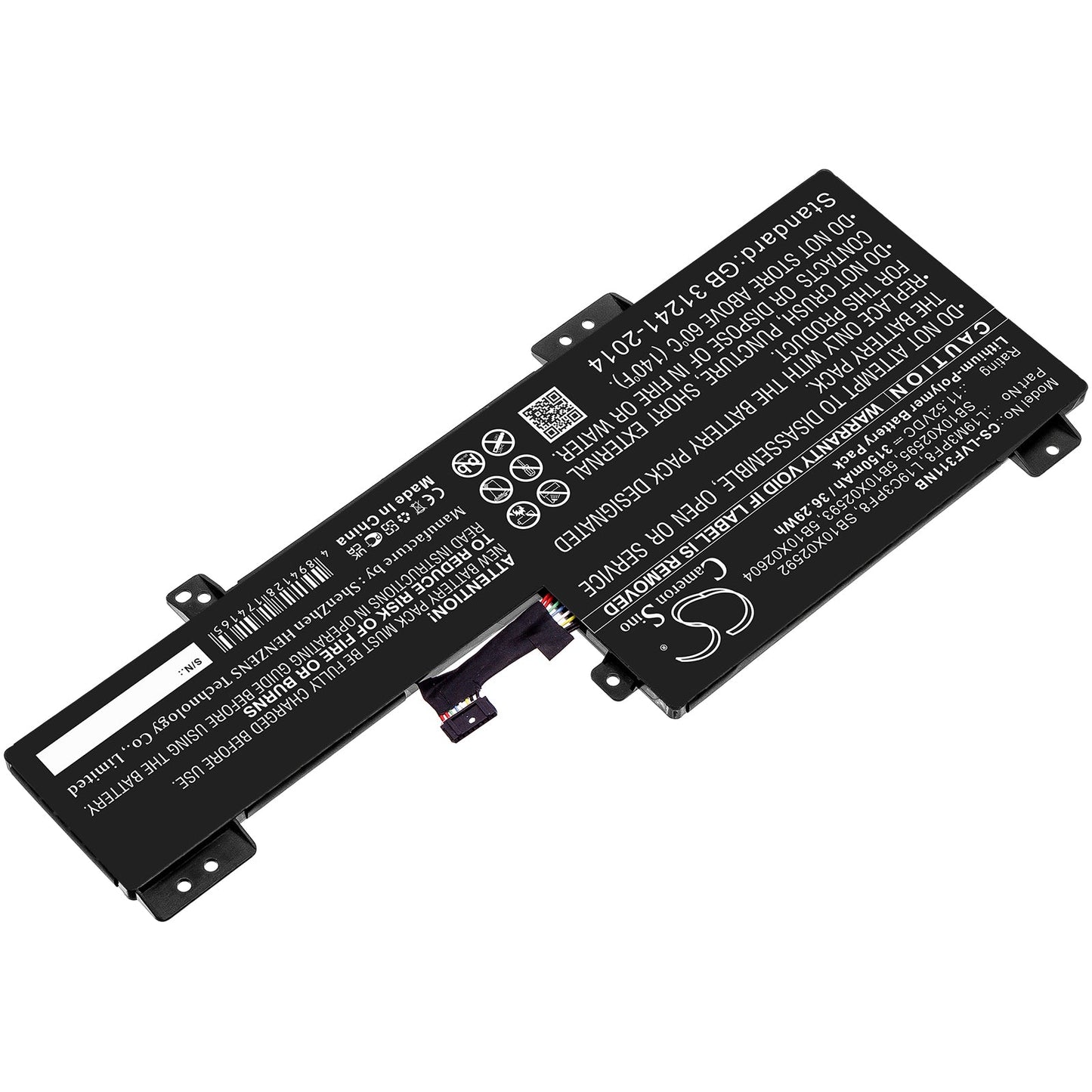 Replacement Battery for Lenovo  Flex 3-11IGL05 82B2000XAU – Notebook, Laptop – 3150mAh / 36.29Wh / 11.52V