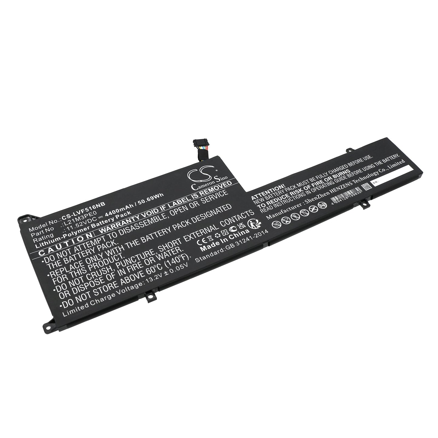 Replacement Battery for Lenovo  IdeaPad Flex 5 14ABR8 82XX000D – Notebook, Laptop – 4400mAh / 50.69Wh / 11.52V