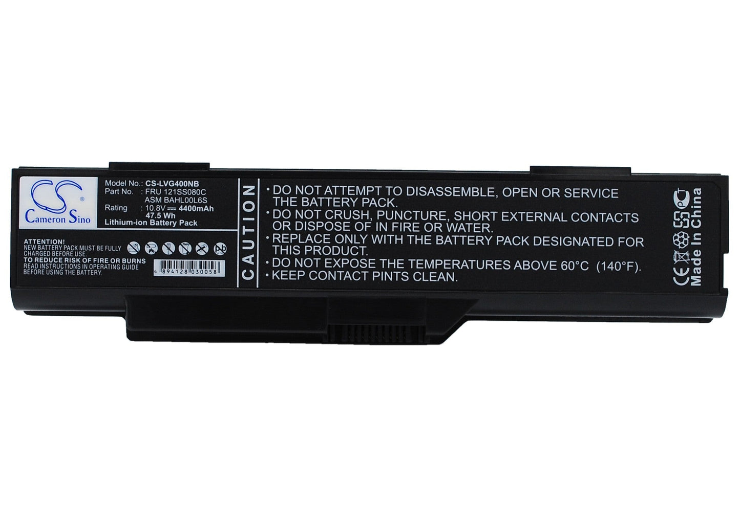 Replacement Battery for Lenovo  3000 G400 – Notebook, Laptop – 4400mAh / 10.8V