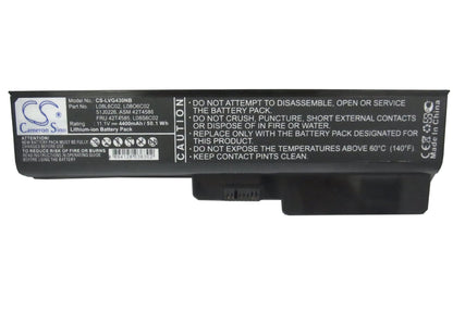 Replacement Battery for LENOVO  3000 B460 – Notebook, Laptop – 4400mAh / 48.84Wh / 11.1V