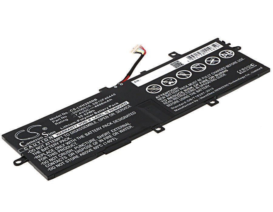 Replacement Battery for Lenovo  ThinkPad Helix 2 – Notebook, Laptop – 4800mAh / 35.52Wh / 7.4V