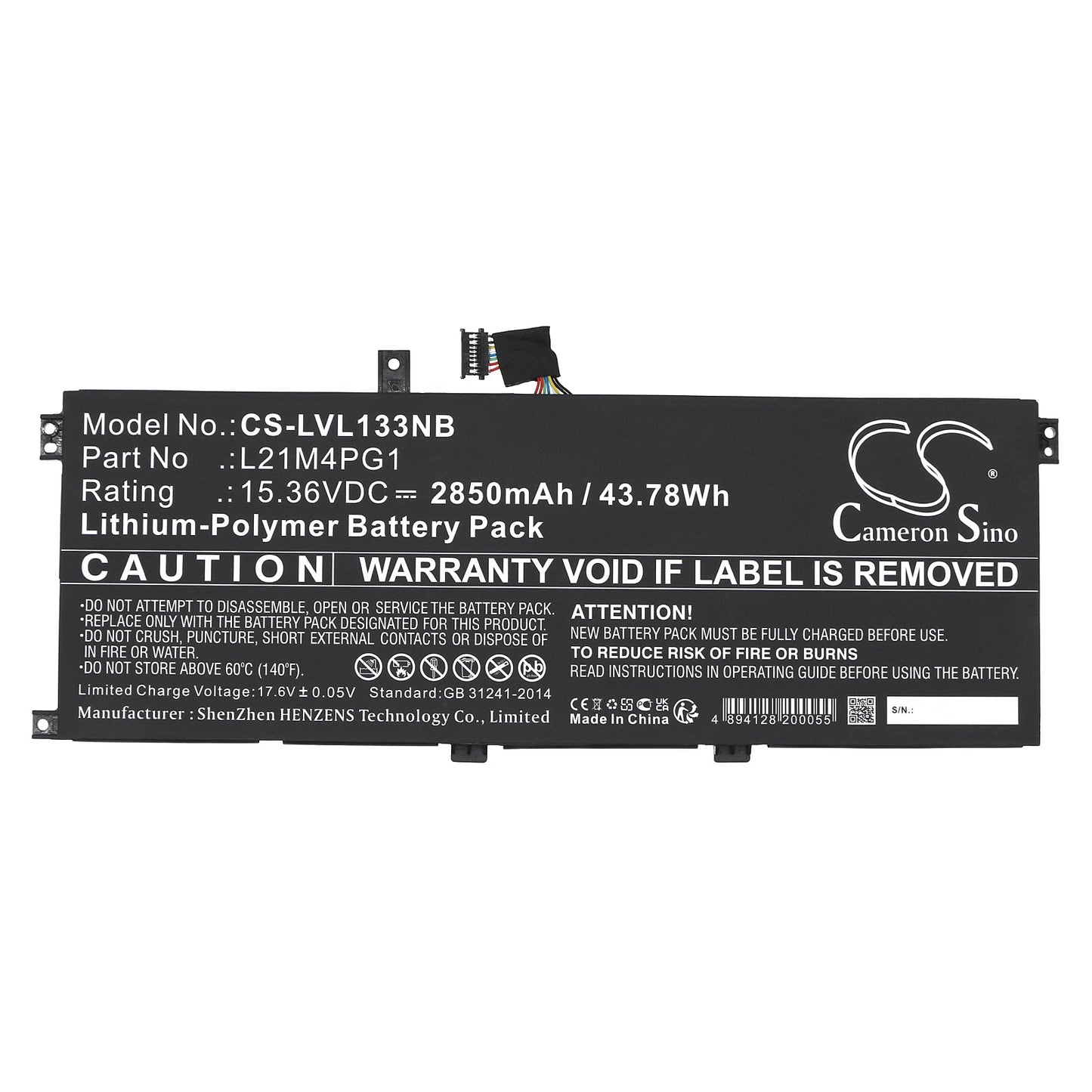 Replacement Battery for Lenovo  ThinkPad L13 Gen 3 21B3004KMY – Notebook, Laptop – 2850mAh / 43.78Wh / 15.36V