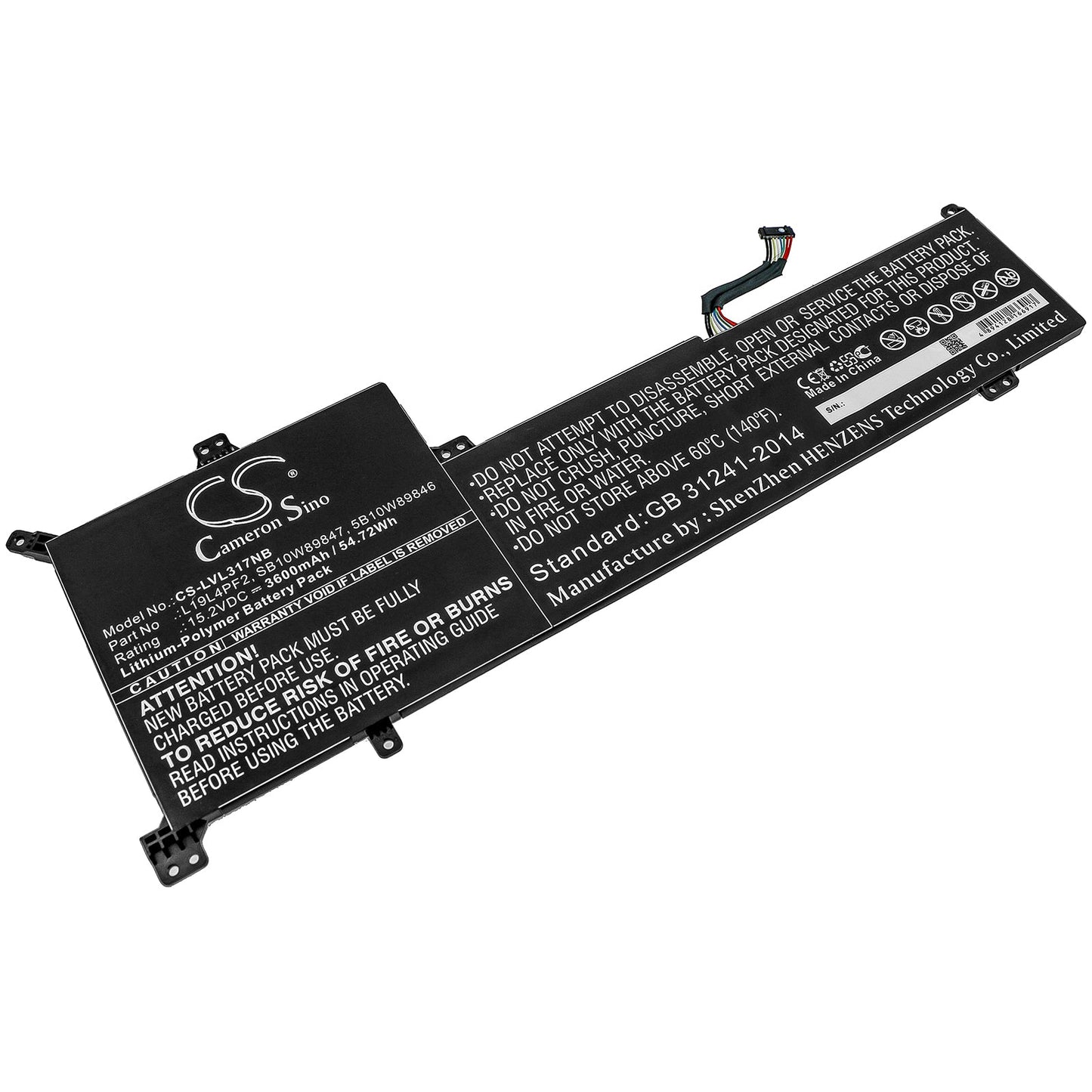 Replacement Battery for Lenovo  IdeaPad 3-17ADA05 – Notebook, Laptop – 3600mAh / 54.72Wh / 15.2V