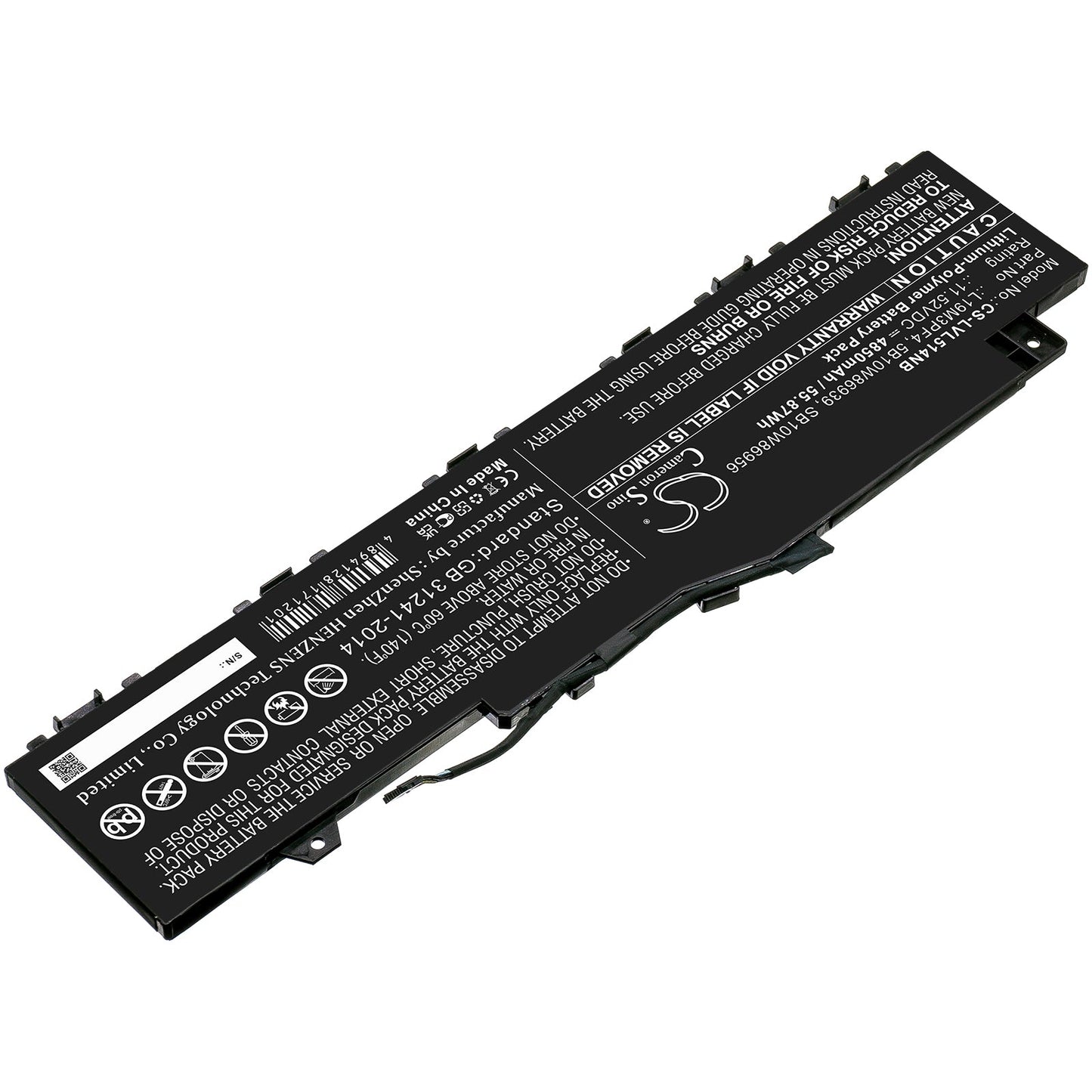 Replacement Battery for Lenovo  Ducati 5 82ES000DAU – Notebook, Laptop – 4850mAh / 55.87Wh / 11.52V
