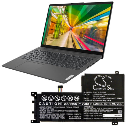 Replacement Battery for Lenovo  IdeaPad 5-15IIL05 – Notebook, Laptop – 4950mAh / 57.02Wh / 11.52V