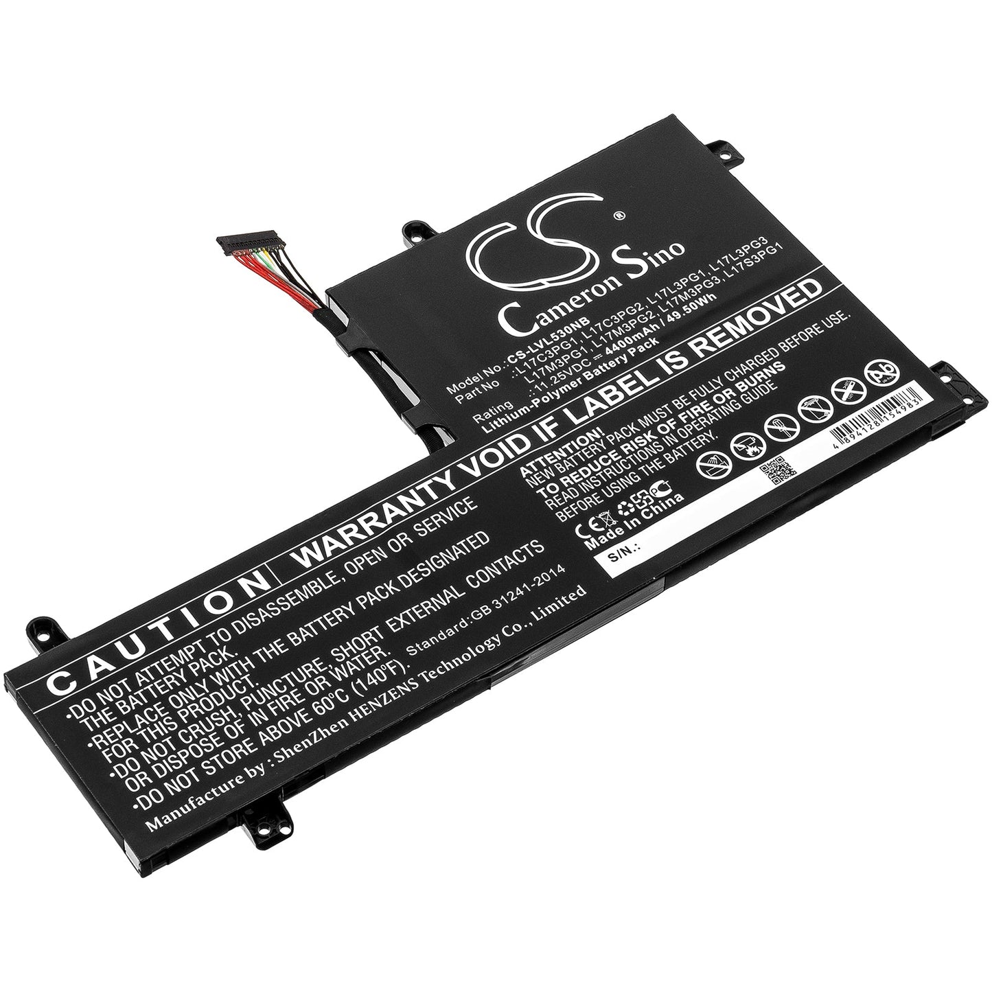 Replacement Battery for Lenovo  Legion Y530 – Notebook, Laptop – 4400mAh / 49.50Wh / 11.25V