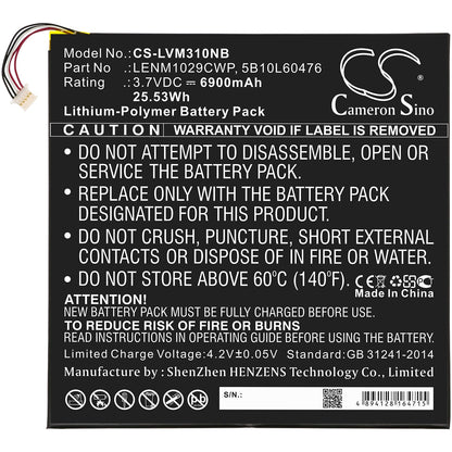 Replacement Battery for Lenovo  Miix 300 – Notebook, Laptop – 6900mAh / 25.53Wh / 3.7V