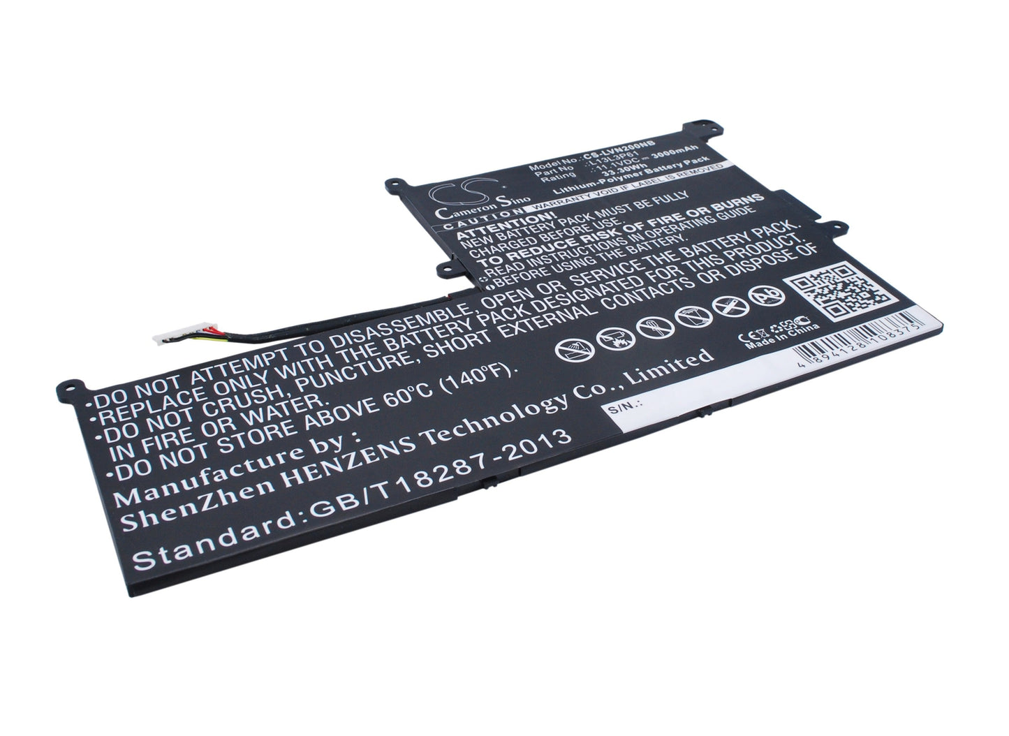 Replacement Battery for Lenovo  Chromebook 11.6 – Notebook, Laptop – 3000mAh / 33.30Wh / 11.1V